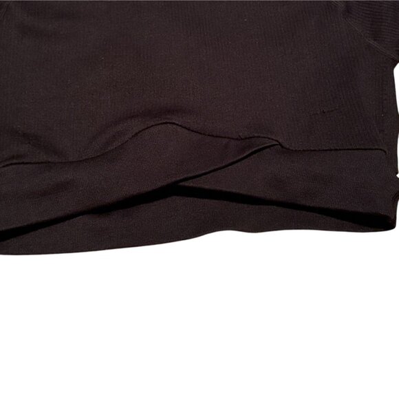 Women's Pink Soda Sport Ribbed Seamless Cropped T-Shirt-Black-Size M/L-GUC - Picture 2 of 6